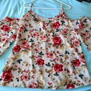 Lodys - Cream cold shoulder blouse